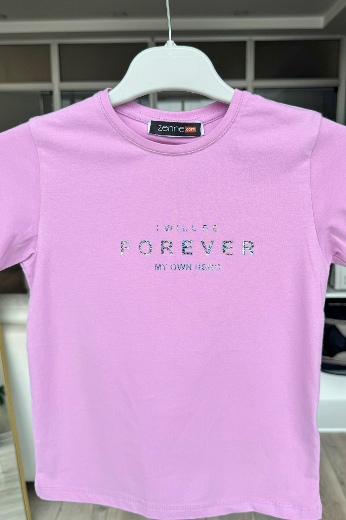 Kız Çocuk Forever Baskılı T-shirt Lila