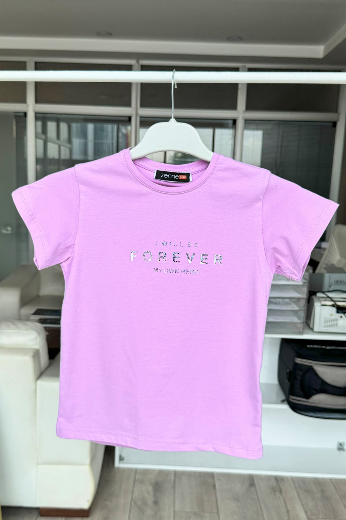 Kız Çocuk Forever Baskılı T-shirt Lila