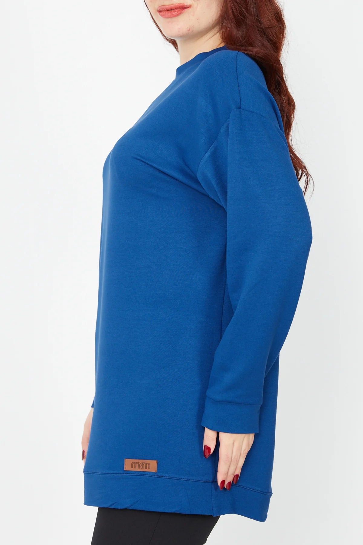 Bisiklet Yaka Basic Tunik İndigo