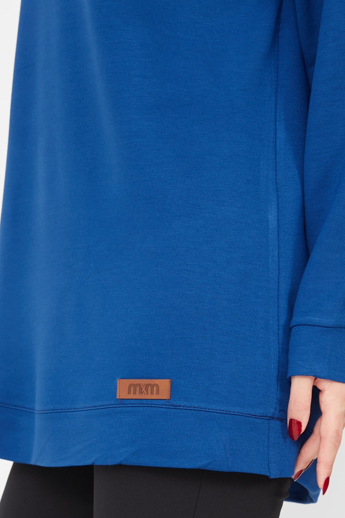 Bisiklet Yaka Basic Tunik İndigo