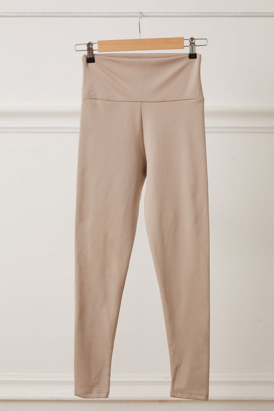 Yüksek Bel Tayt Bej