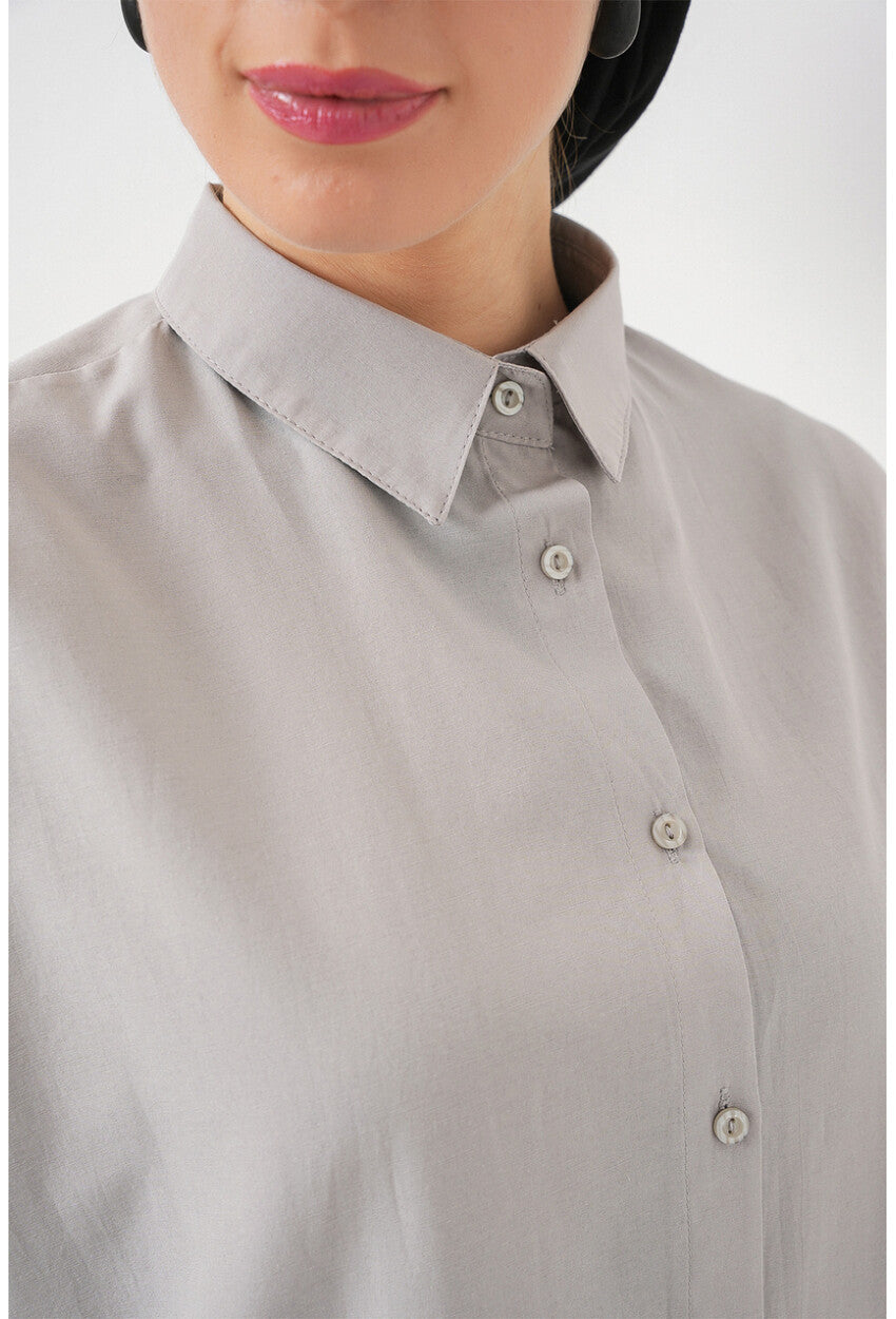 103901 Oversize Basic Tesettür Gömlek