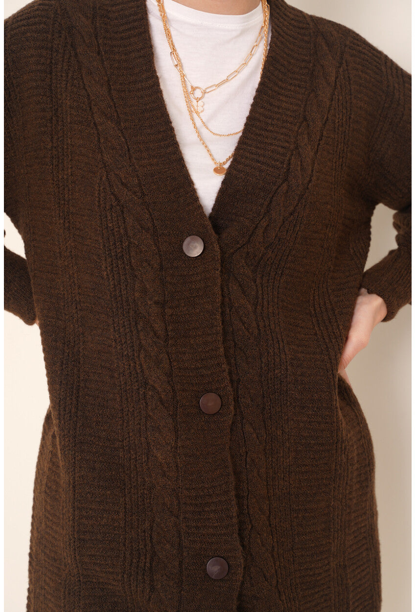 15768 Tesettür Triko Hırka