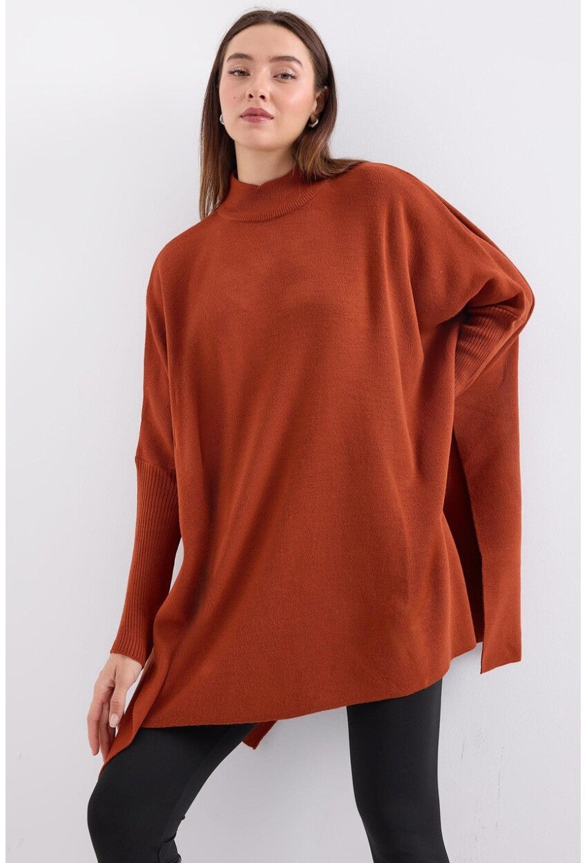 15783 Yırtmaçlı Panço Kazak