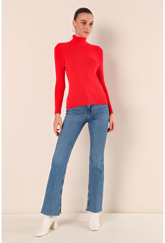 15825 Boğazlı Triko Kazak