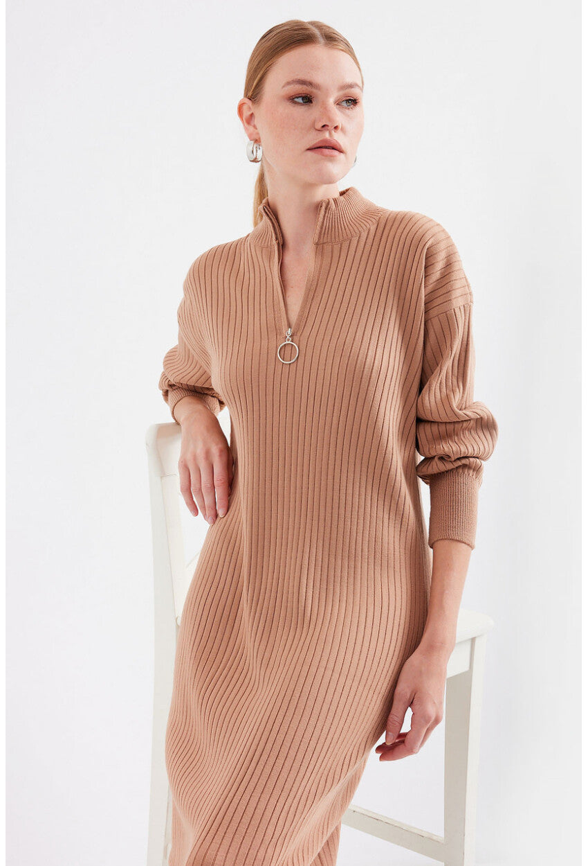 15839 Boydan Triko Elbise