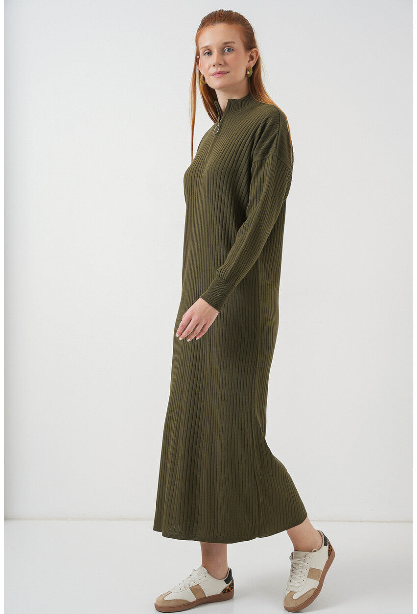 15839 Boydan Triko Elbise