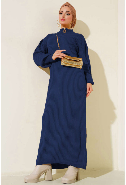 15900 Boydan Tesettür Triko Elbise