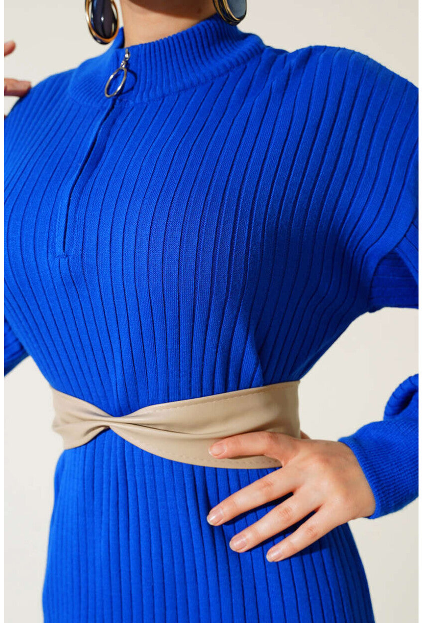 15900 Boydan Tesettür Triko Elbise