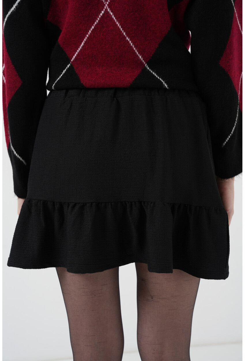 1884 Desenli Viskon Mini Etek