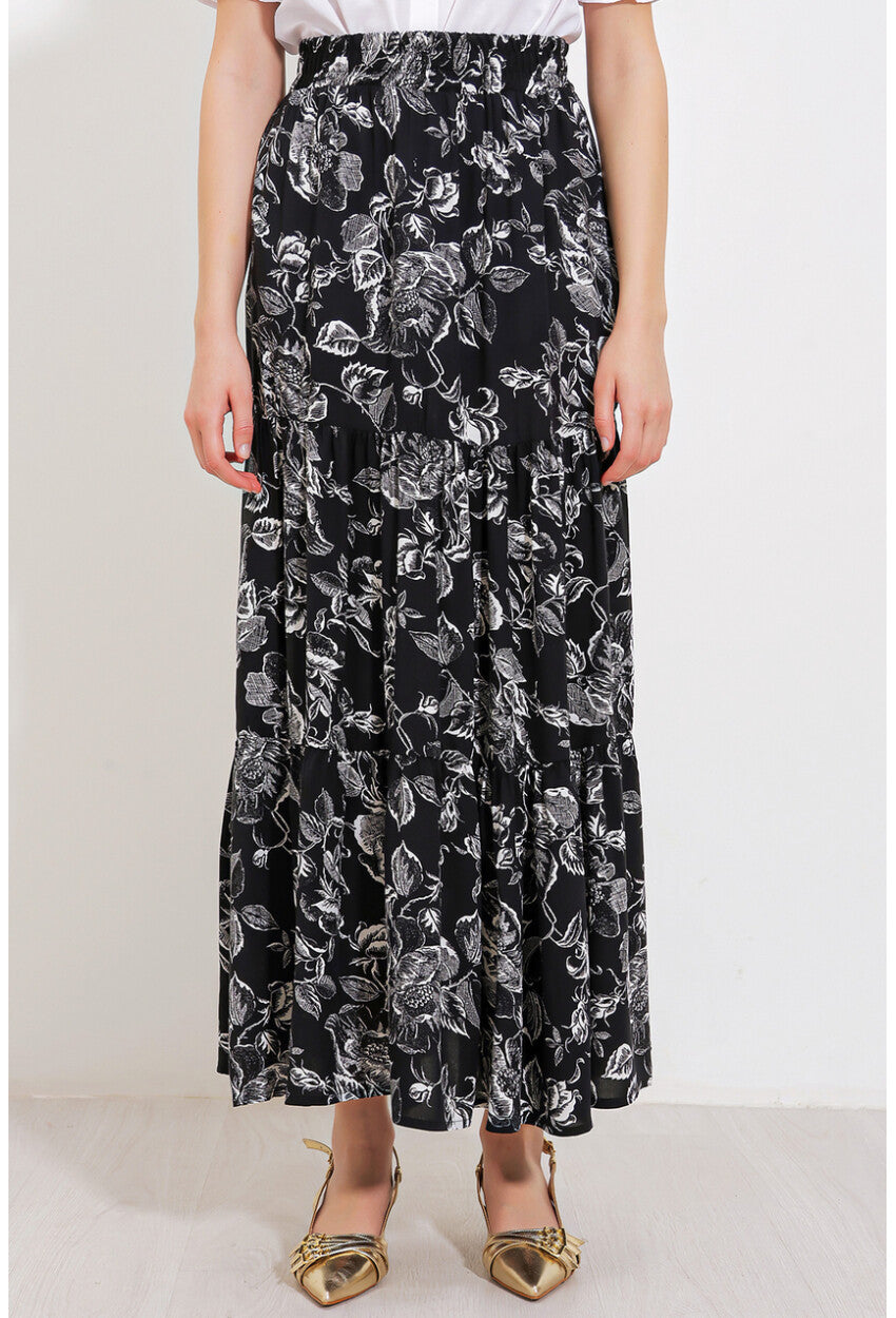 1898 Desenli Uzun Etek