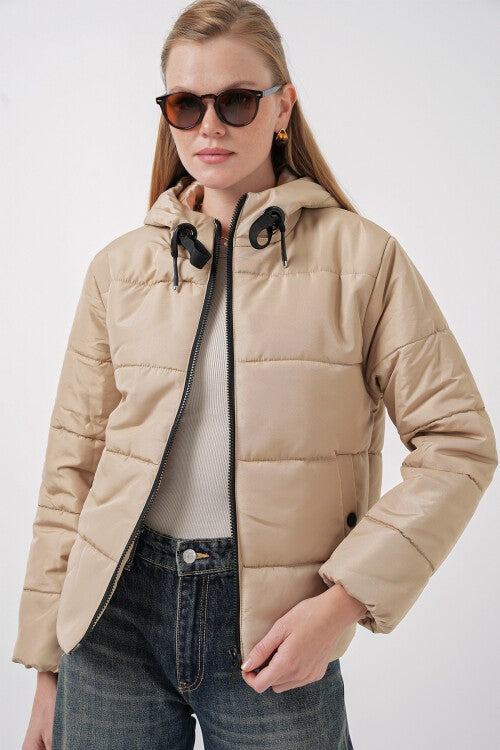 Qopqoqli puffer ko'ylagi - D.Mink 5117