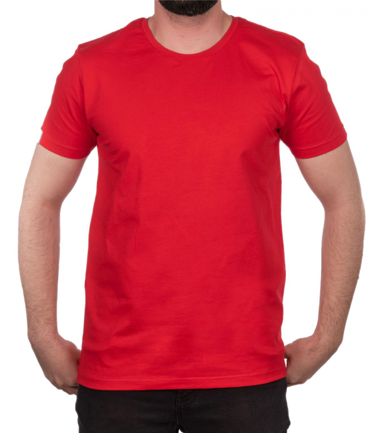 Сифир Яка Тишёрт Қизил - (Sıfır Yaka T-shirt Kırmızı)