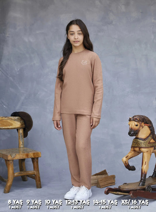 Elsima 3192 Qizlar uchun uzun yengli pijama toʻplami