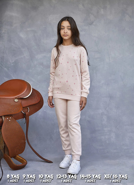 Elsima 3199 Qizlar uchun uzun yengli pijama toʻplami