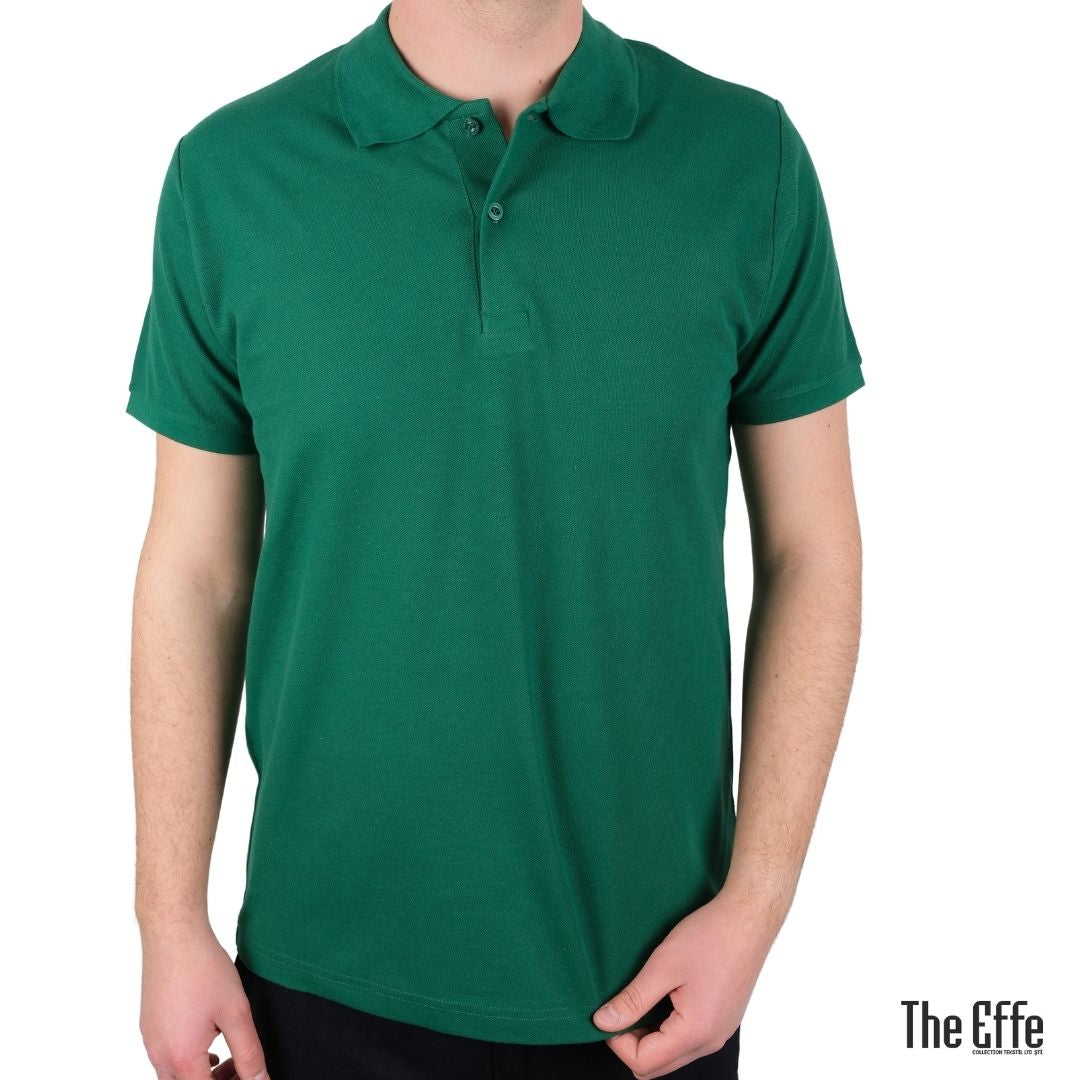 Поло ёқали футболка Қора яшил (Polo Yaka T-shirt Koyu Yeşil)