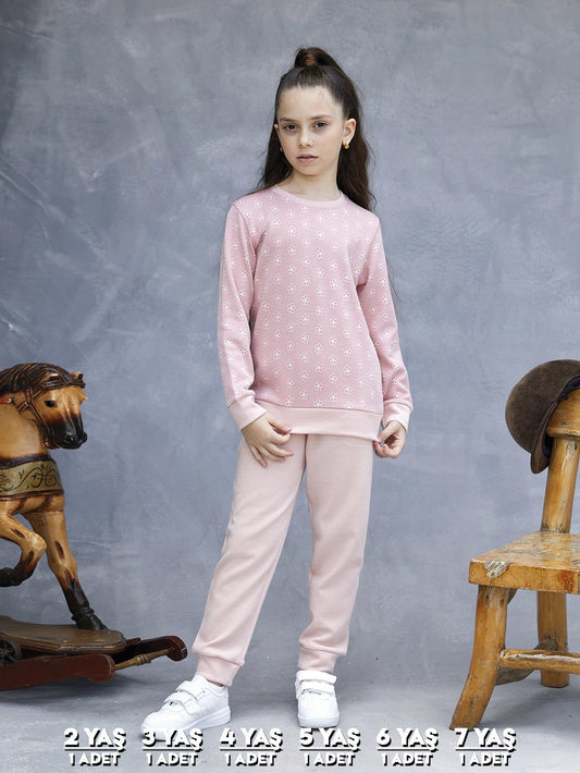 Elsima 3181 Qizlar uchun uzun yengli pijama to'plami