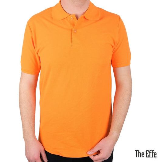 Поло ёқали футболка Тўқ сариқ (Polo Yaka T-shirt Turuncu)