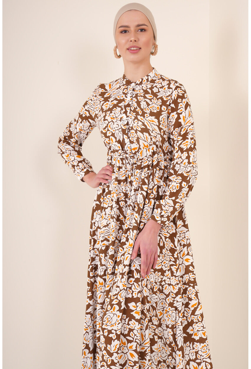 2144 Hakim Yaka Tesettür Elbise