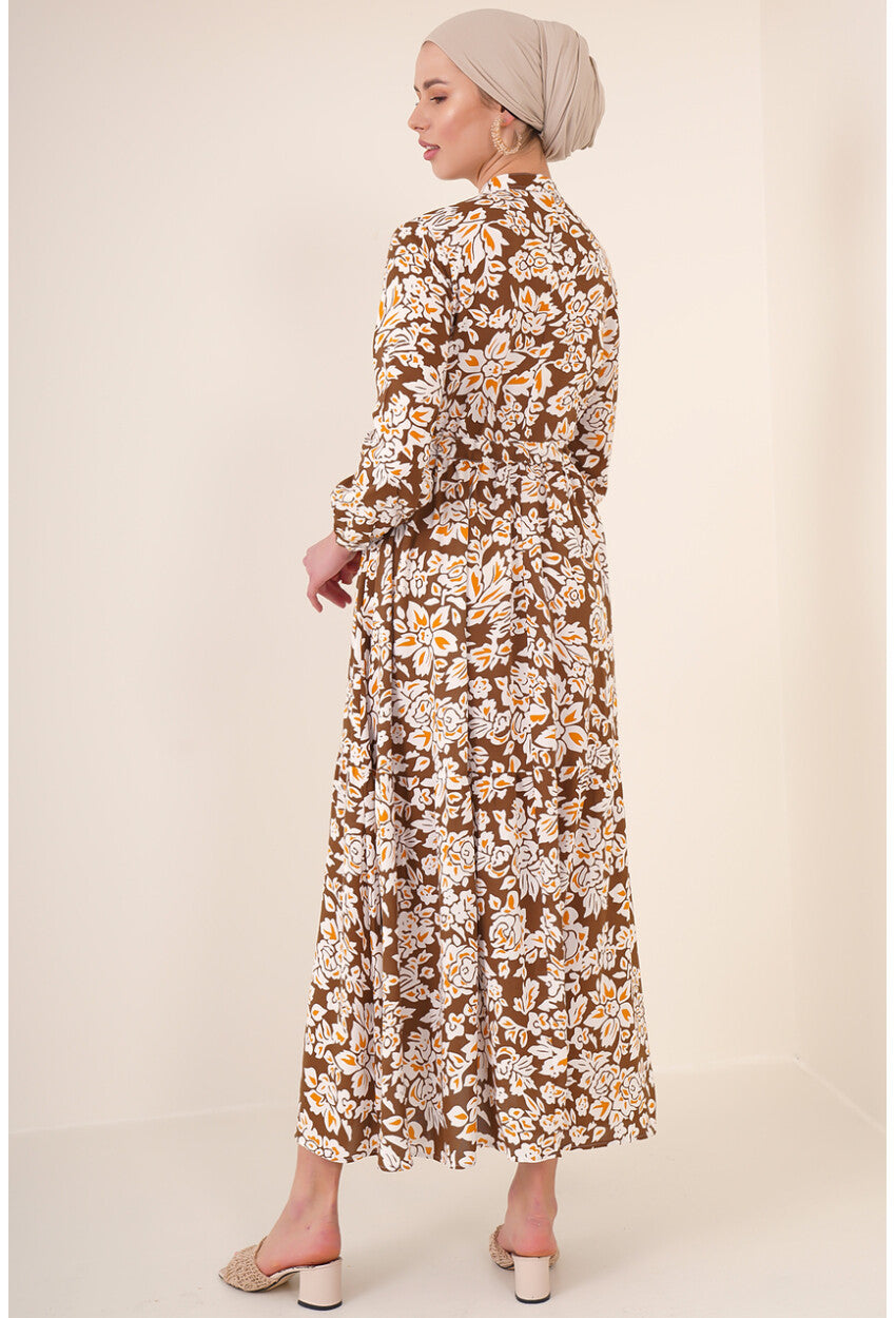 2144 Hakim Yaka Tesettür Elbise