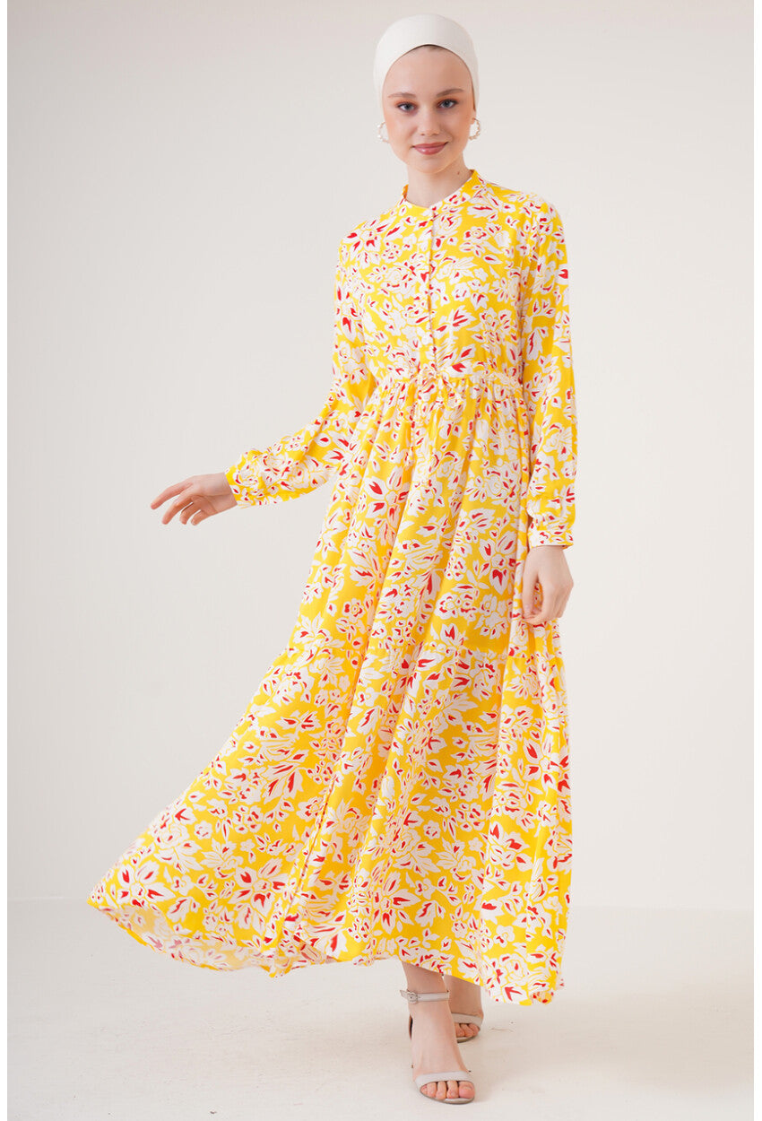 2144 Hakim Yaka Tesettür Elbise