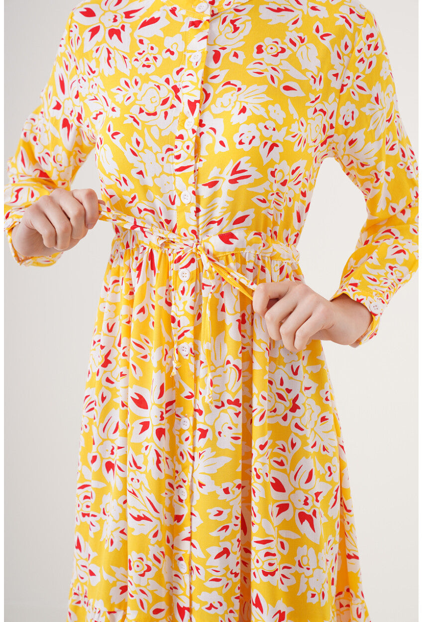 2144 Hakim Yaka Tesettür Elbise