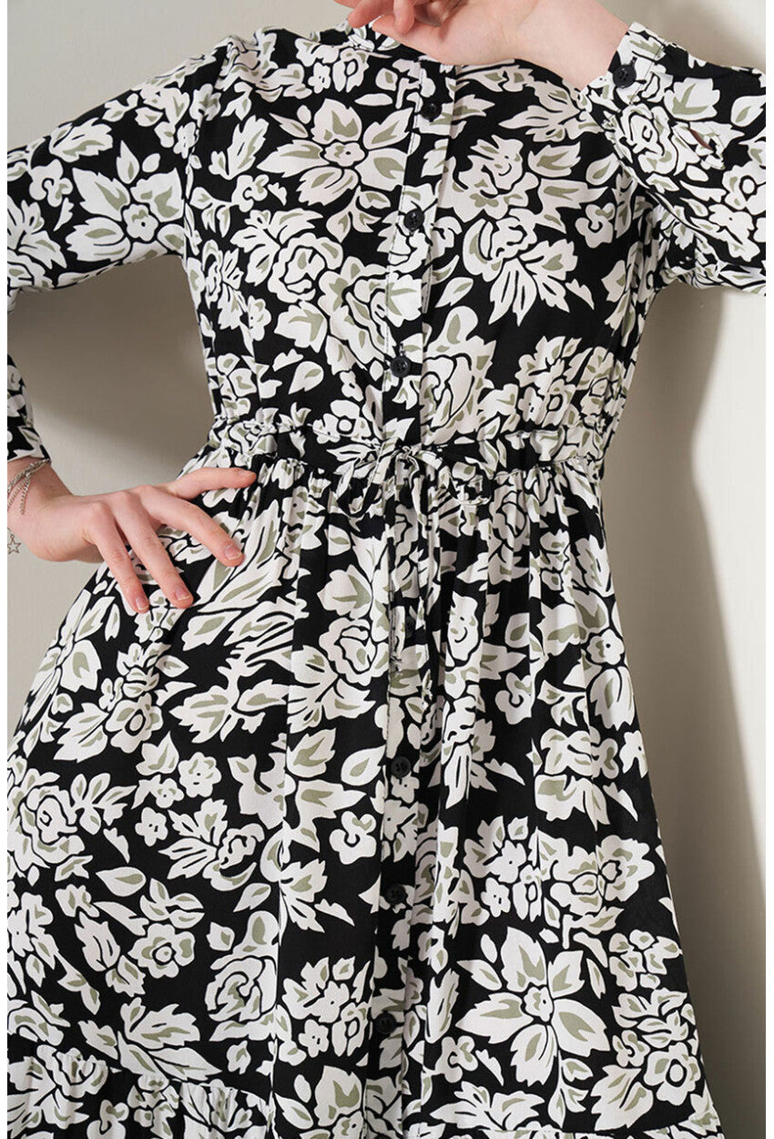 2144 Hakim Yaka Tesettür Elbise