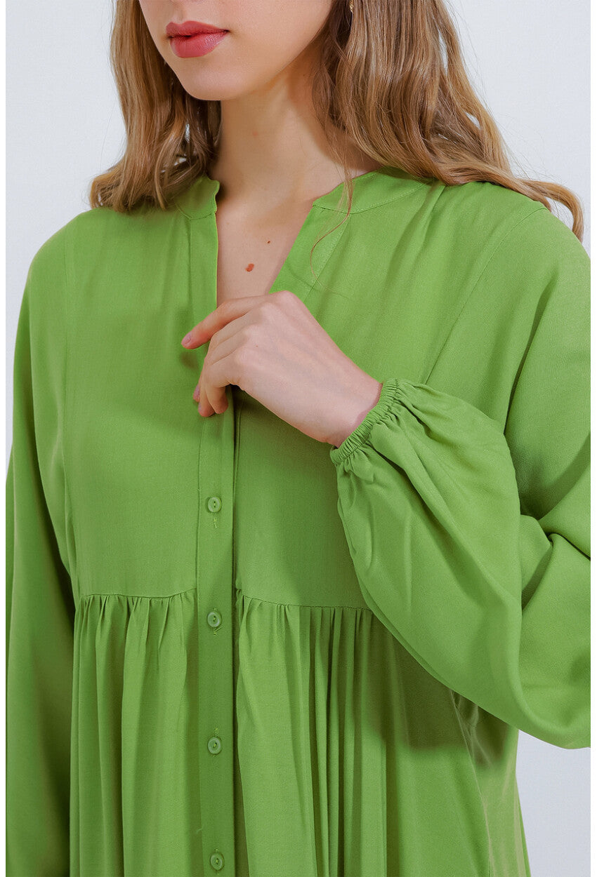 2423 Otantik Desenli Elbise