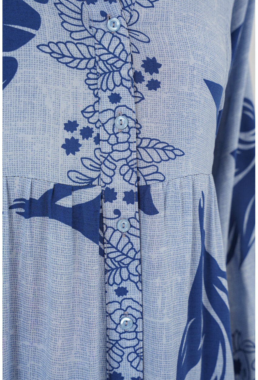 2423 Otantik Desenli Elbise