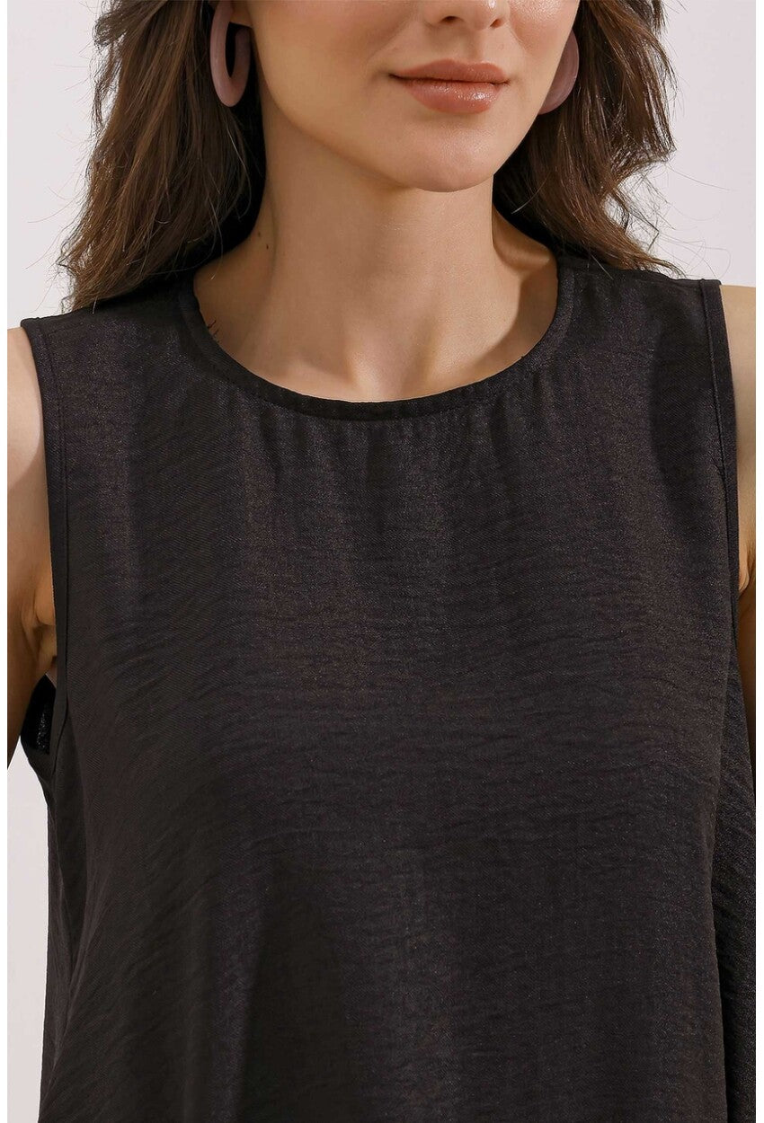 2444 Mini Keten Elbise