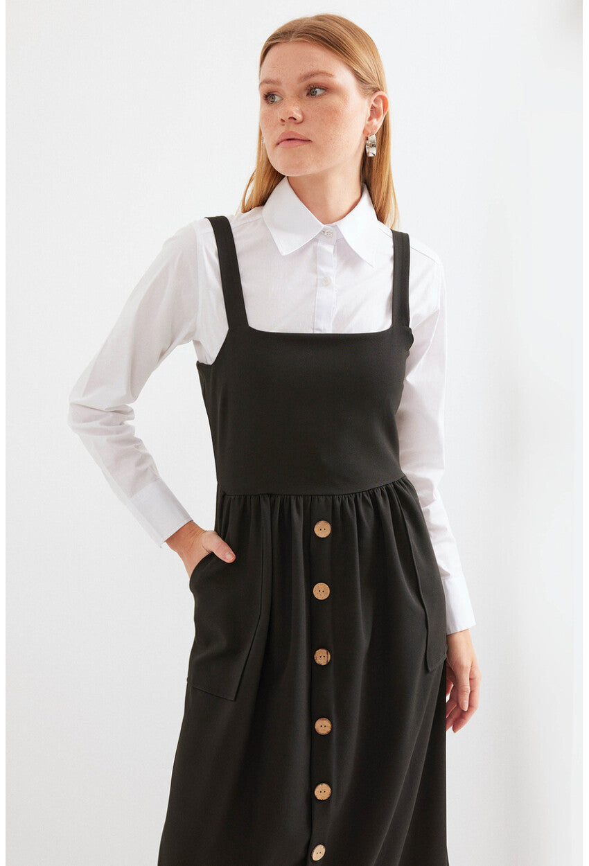 2490 Uzun Salopet Elbise