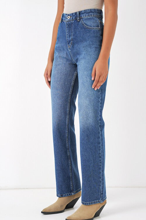 Keng pocha djinsi shim – Movi (6687 Wide Leg Jeans - Blue)