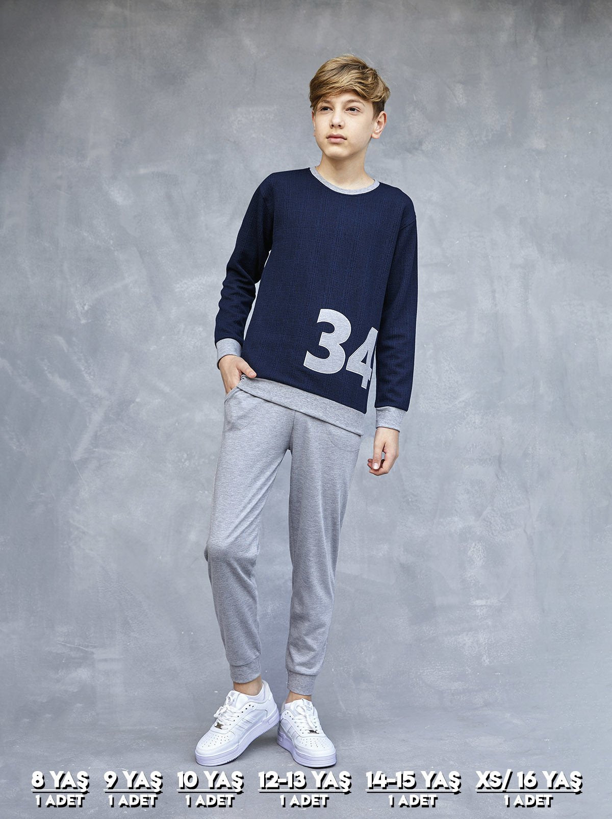 Elsima 3166 Erkek Çocuk Uzun Kollu Pijama Takımı (8-16 Yaş)