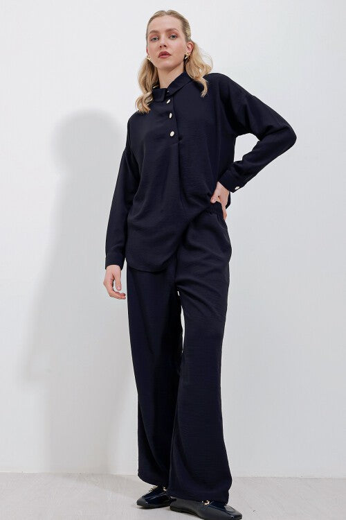 Oversize Alt-Üst Takım - Lacivert 6631