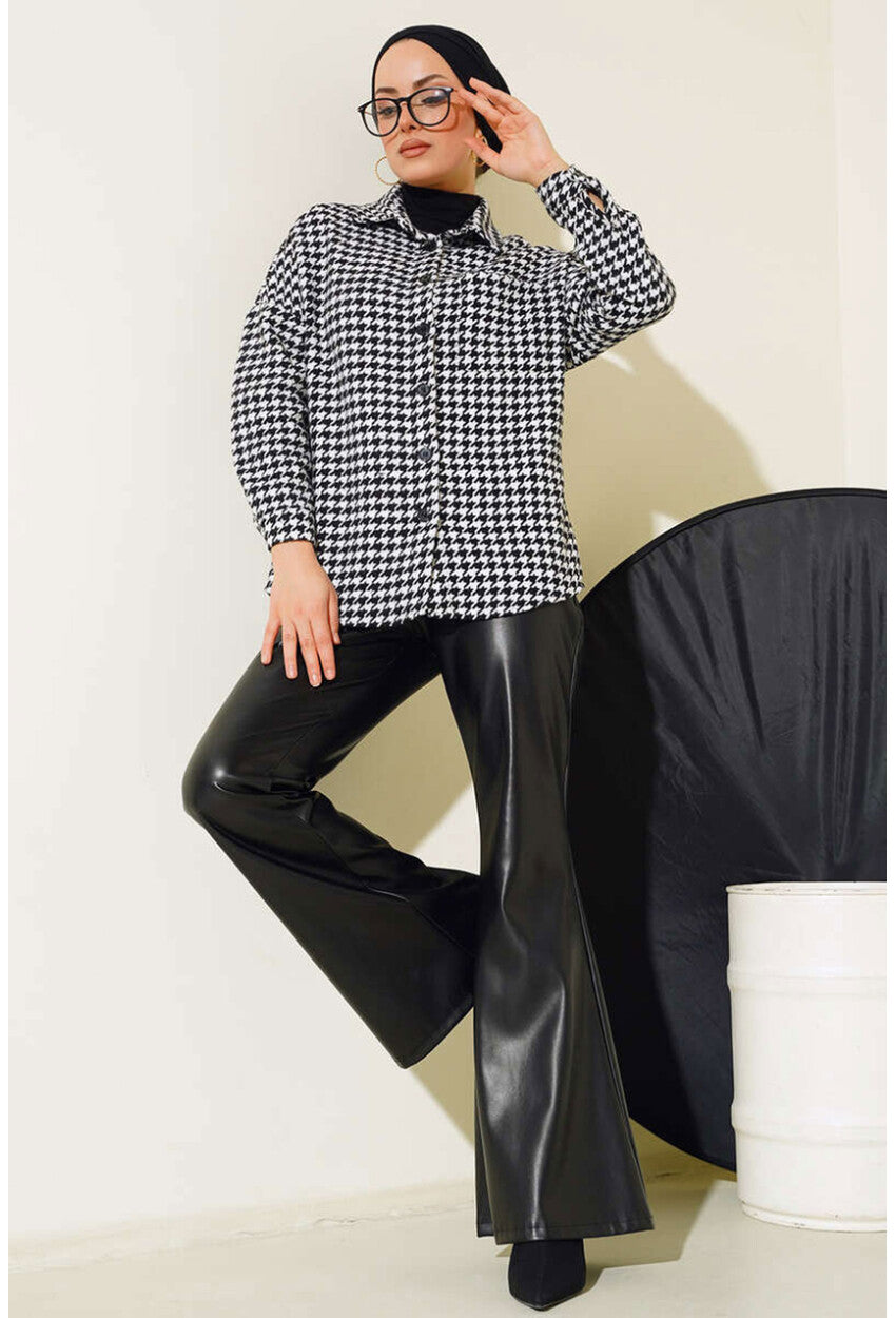 3852 Kazayağı Desen Gömlek