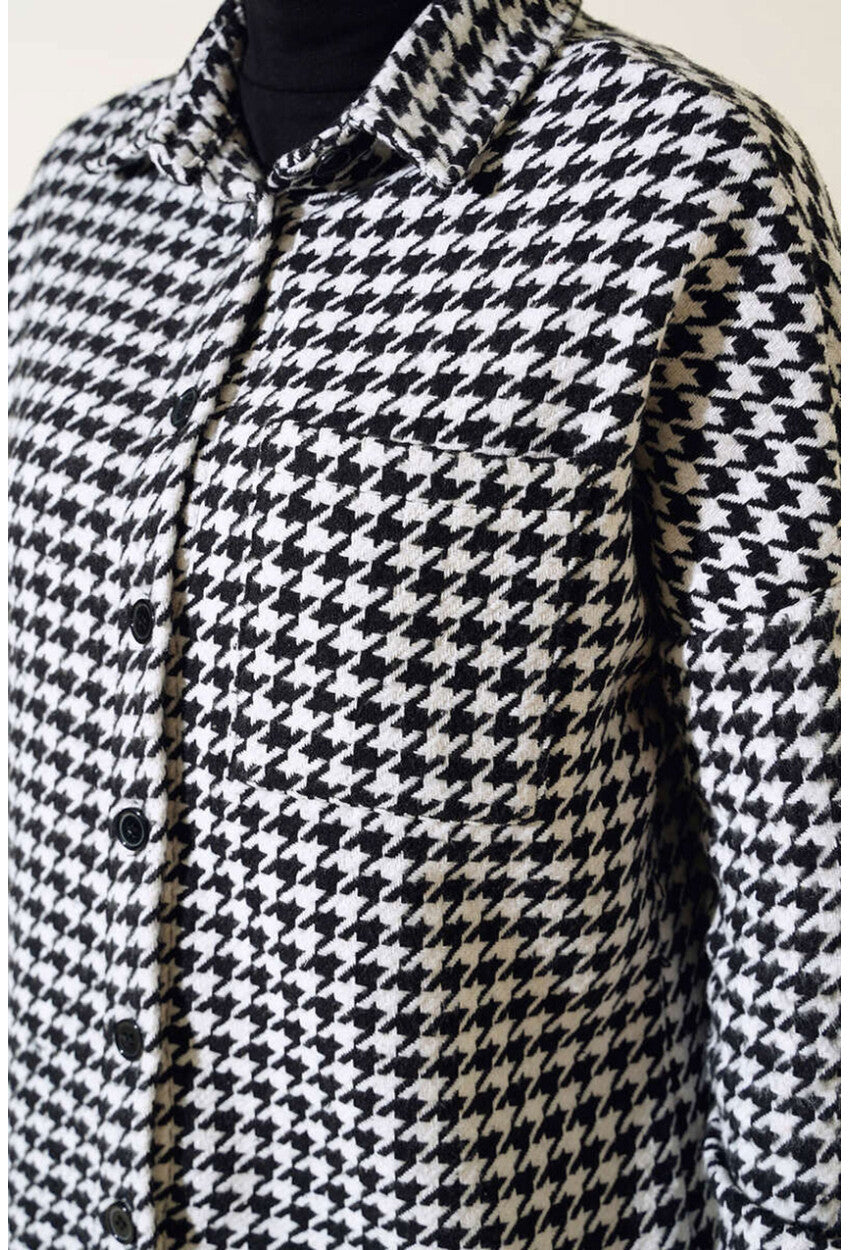 3852 Kazayağı Desen Gömlek