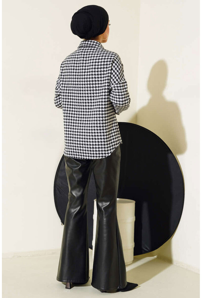 3852 Kazayağı Desen Gömlek