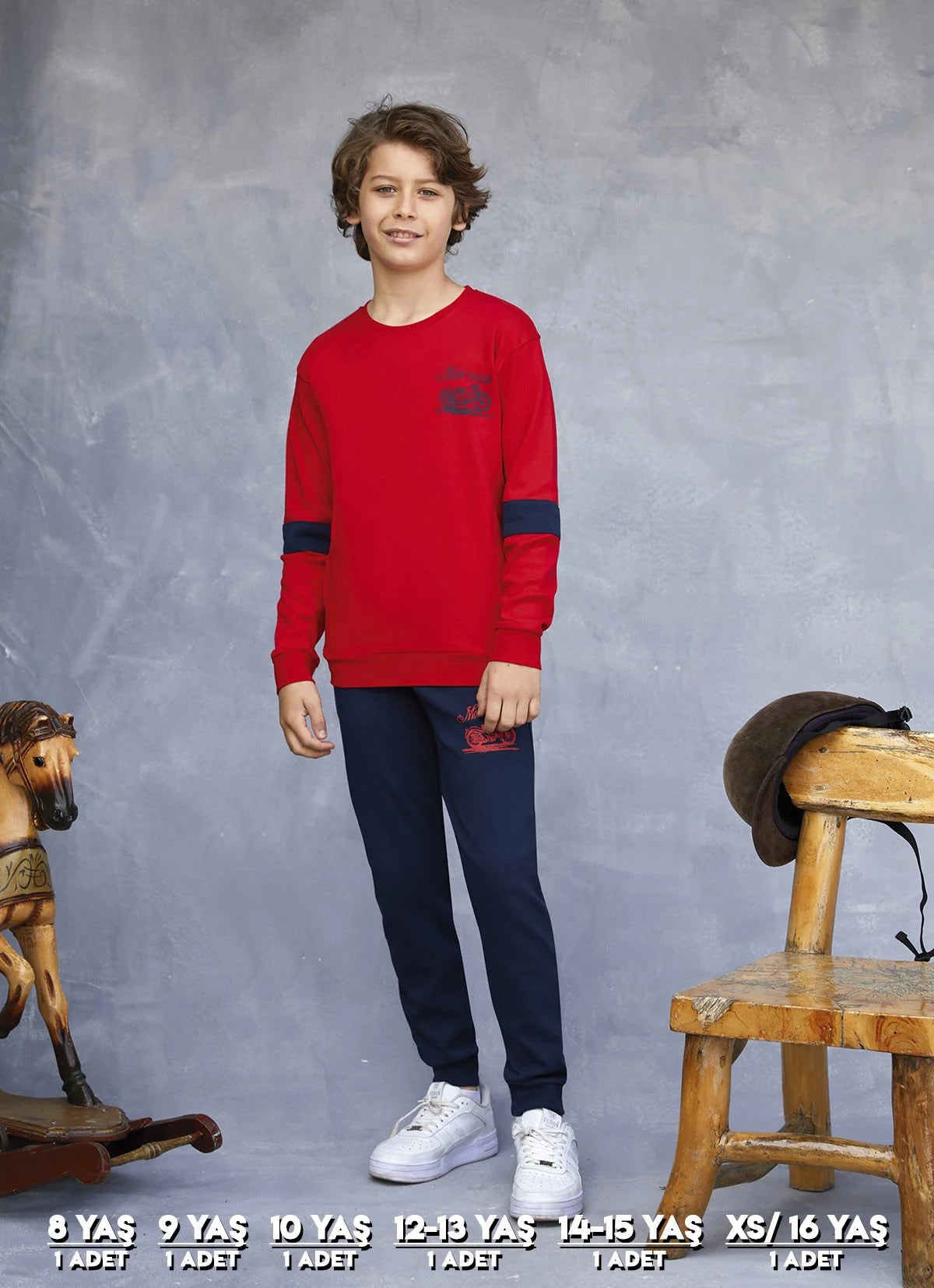 Elsima 3170 Erkek Çocuk Uzun Kollu Pijama Takımı (8-16 Yaş)