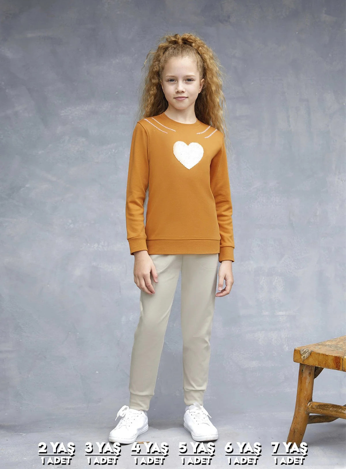 Elsima 3185 Qizlar uchun uzun yengli pijama toʻplami