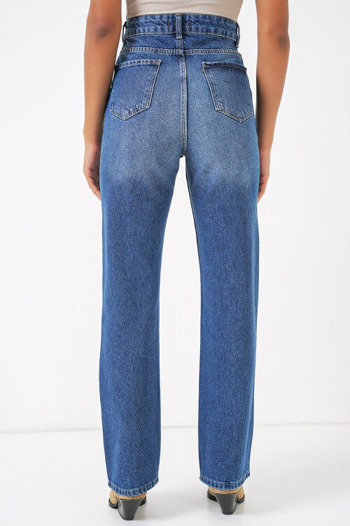 Keng pocha djinsi shim – Movi (6687 Wide Leg Jeans - Blue)
