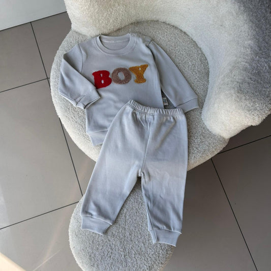 BEBEK 9-12 AY BOY NAKIŞLI UZUN KOL TAKIM -