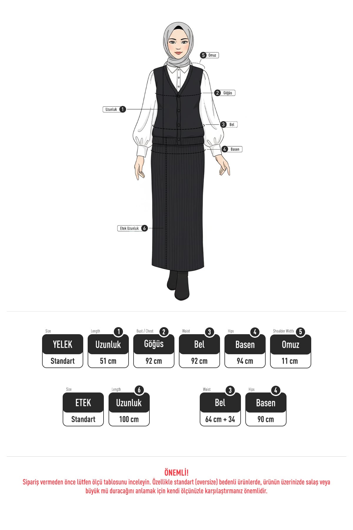 Triko Yelekli Takım Gri