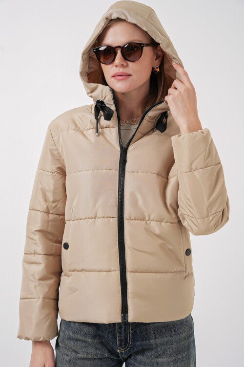 Qopqoqli puffer ko'ylagi - D.Mink 5117