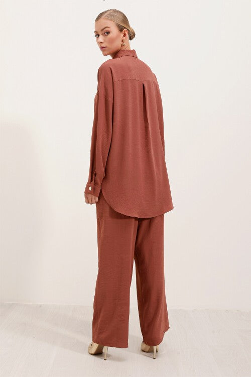 Oversize Alt-Üst Takım - Kiremit 6631