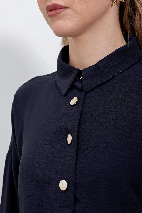 Oversize Alt-Üst Takım - Lacivert 6631