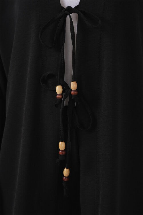 Kadın Ayrobin Kimono Pantolon İkili Takım 6739 - Siyah