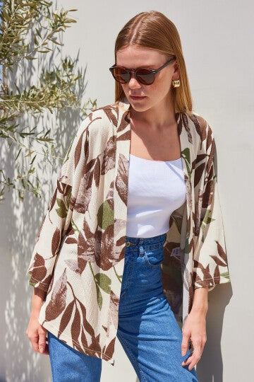 Trikotaj kimono - xaki 5862