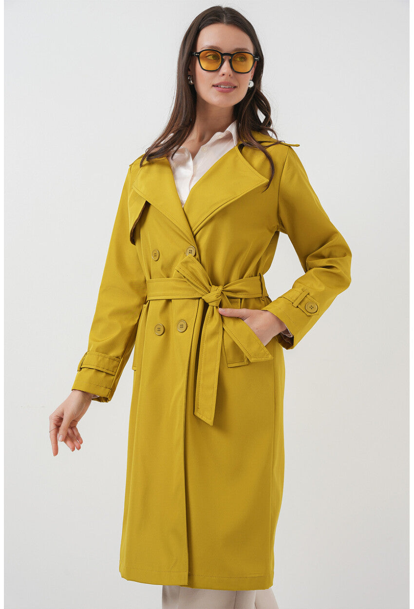 5918 Kruvaze Yaka Trençkot