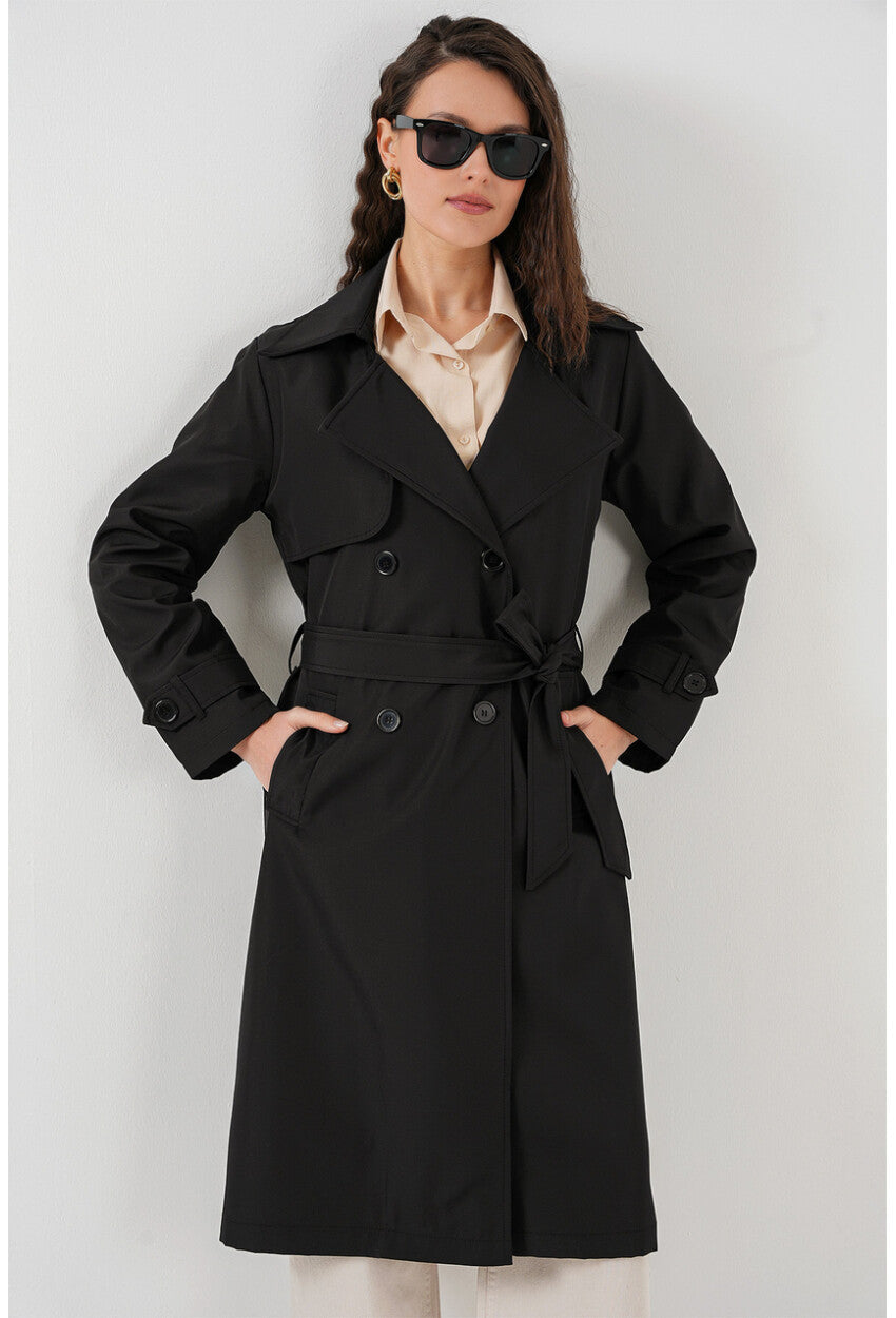 5918 Kruvaze Yaka Trençkot