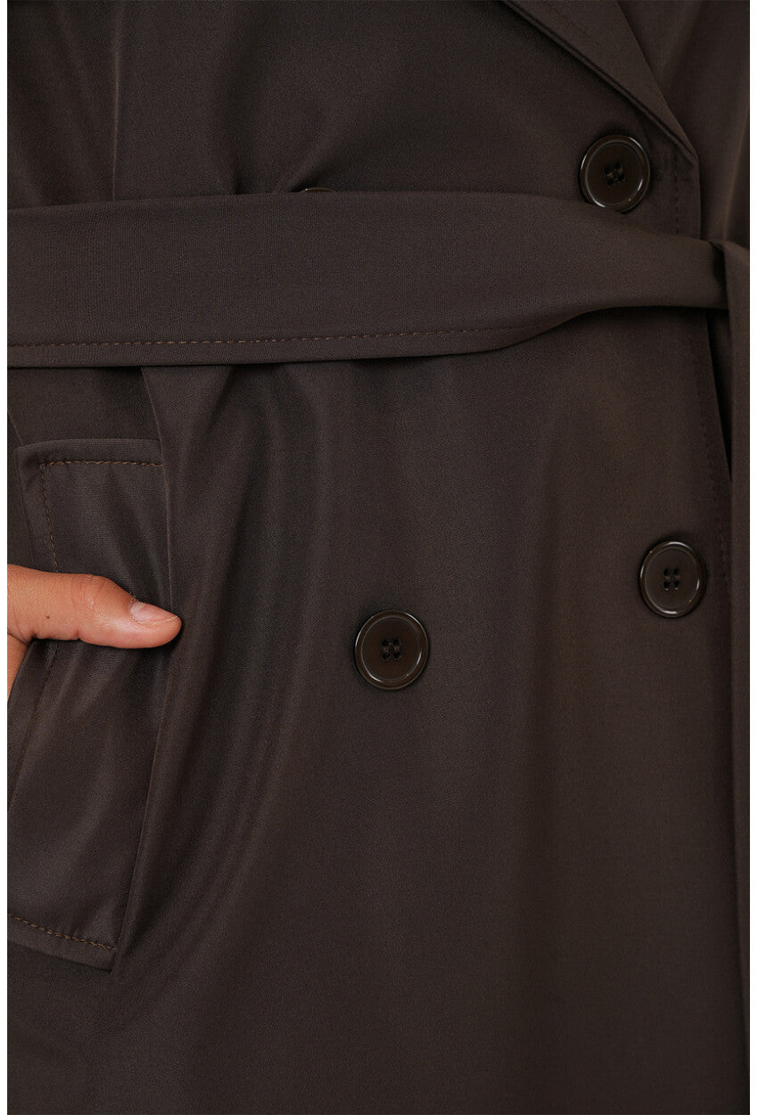 5918 Kruvaze Yaka Trençkot